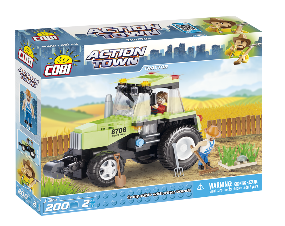 Cobi 1861 - Set Costruzioni Tractor, Arancione Cobi 1861 - Set Costruzioni Tractor, Arancione