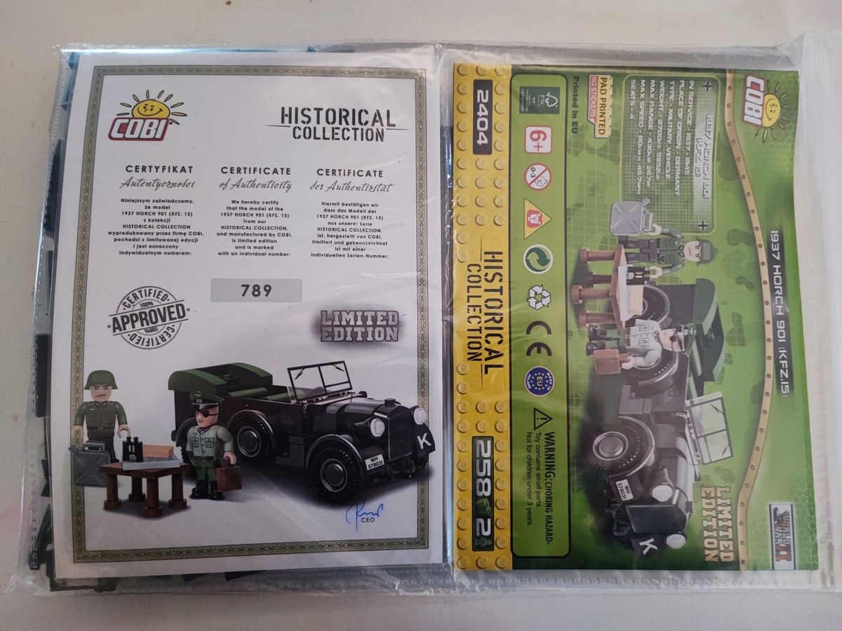 Cobi 2404 1937 Horch 901 (KFZ.15) Limited Edition Nr. 789 gebraucht