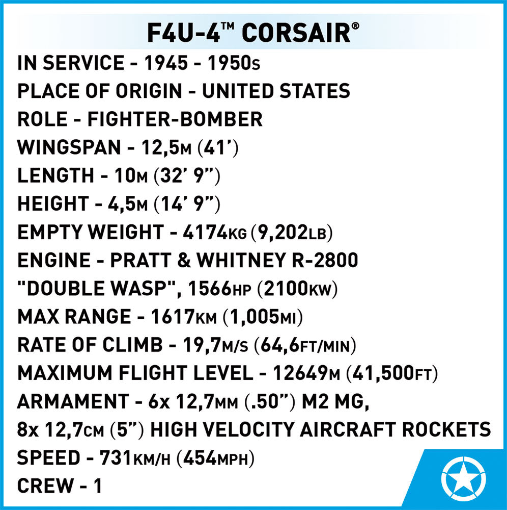 Cobi 2417 Vought F4-U-4 Corsair