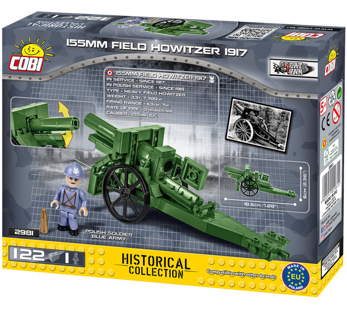 Cobi 2981 155mm Field Howitzer 1917