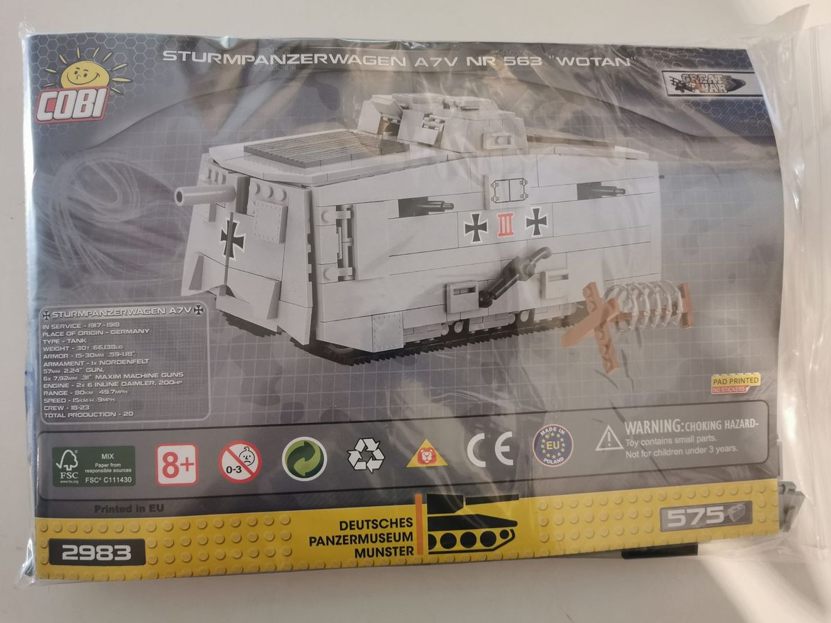 Cobi 2983 Sturmpanzerwagen A7V Nr 563 "Wotan" gebraucht