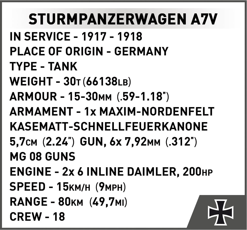Cobi 2989 Sturmpanzerwagen A7V