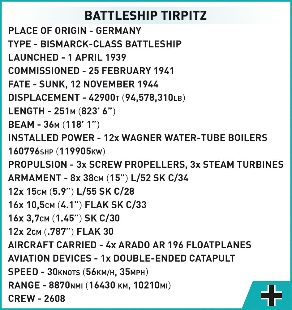 Cobi 4838 Battleship Tirpitz Executive Edition