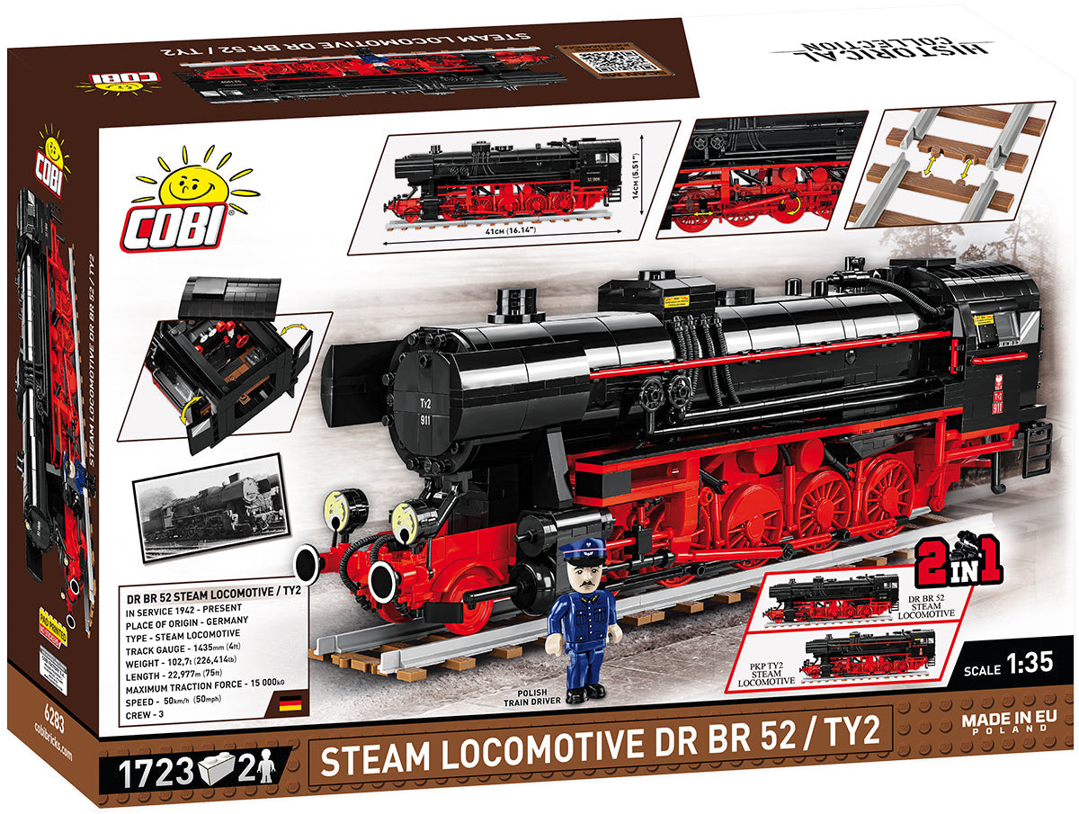Cobi 6283 BR52 TY-2 Dampflokomotive 2 in 1