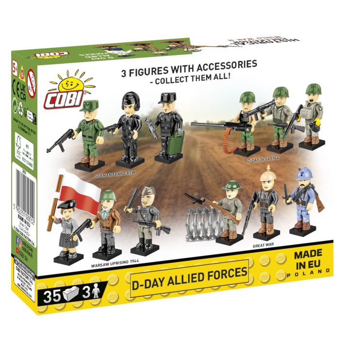 COBI 2055 JUNE 6, 1944 D-DAY ALLIES 3 figurines with accessories