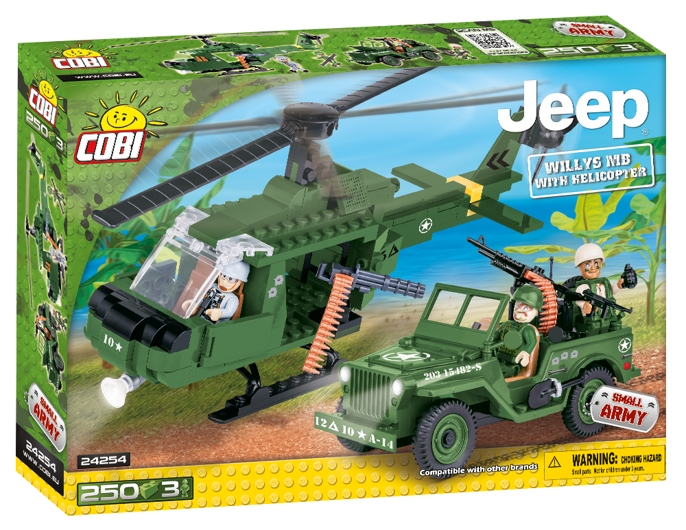 Cobi 24254 Willys MB with Helicopter