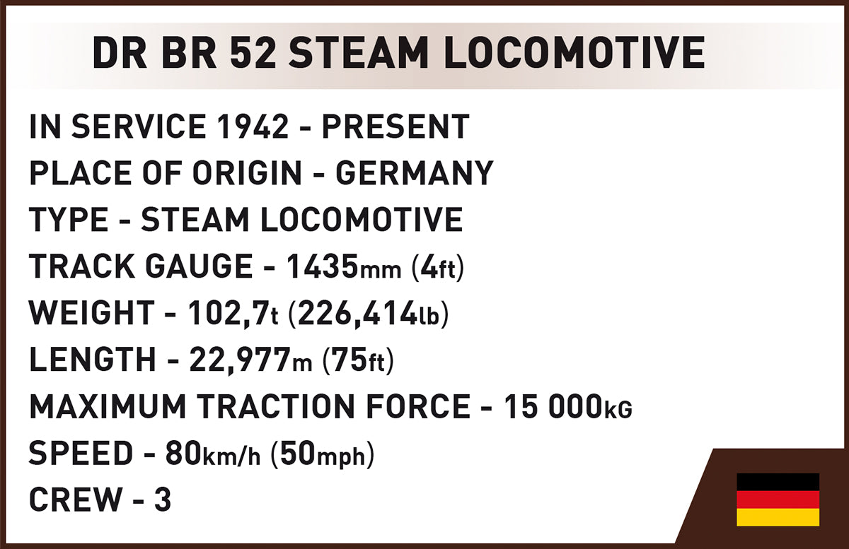 Cobi 6282 DRB Class 52 Steam Lokomotive
