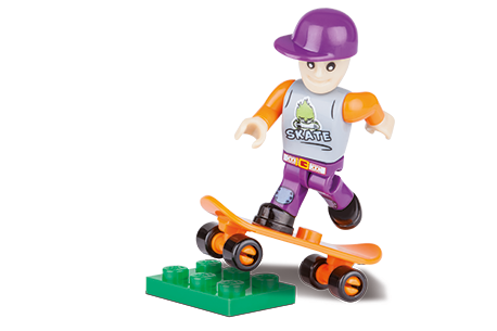 Cobi 1852 Skater Figur mit Zubehör
