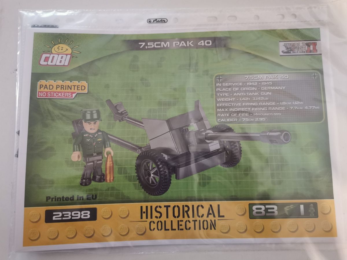Cobi 2398 7,5cm Pak 40 gebraucht (Nachdruck)