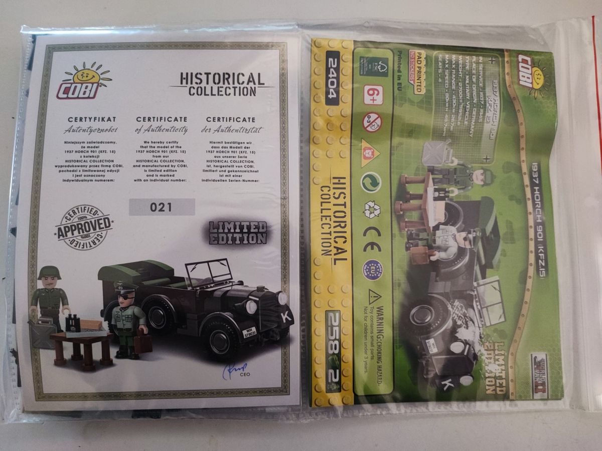 Cobi 2404 1937 Horch 901 (KFZ.15) Limited Edition Nr. 21 gebraucht