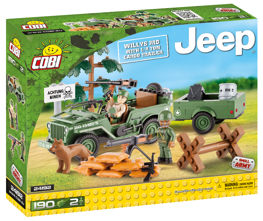Cobi 24192 Willys MB with 1/4 Ton Cargo Trailer
