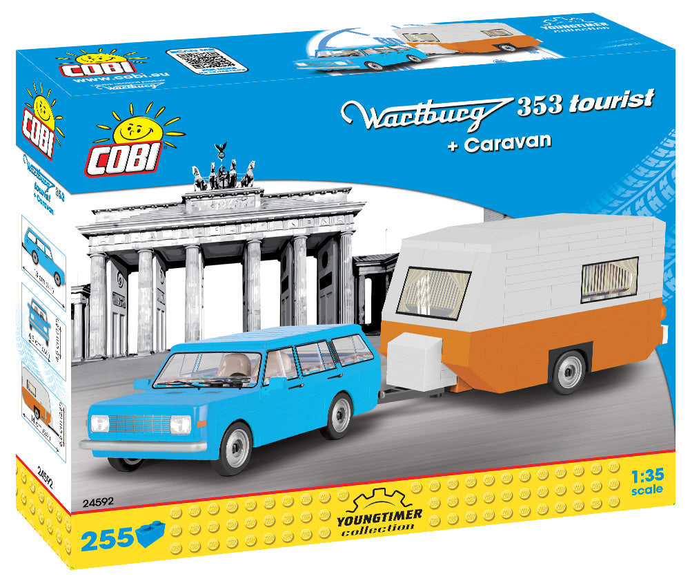 Cobi 24592 Wartburg 353 tourist + Caravan