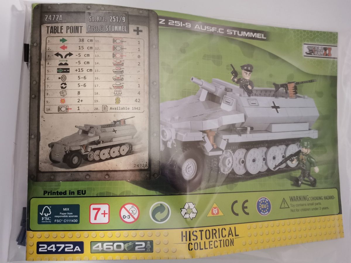 Cobi 2472A Sd.Kfz. 251/9 Ausf. C Stummel (2.Version) gebraucht