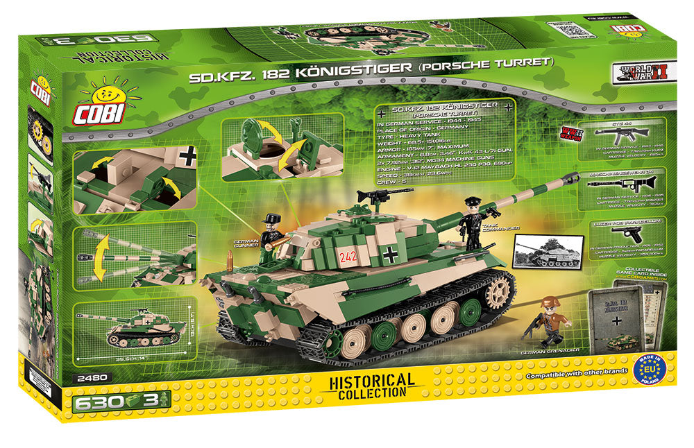 Cobi 2480 Sd.Kfz.182 Königstiger (Porsche Turret) (1/2018)