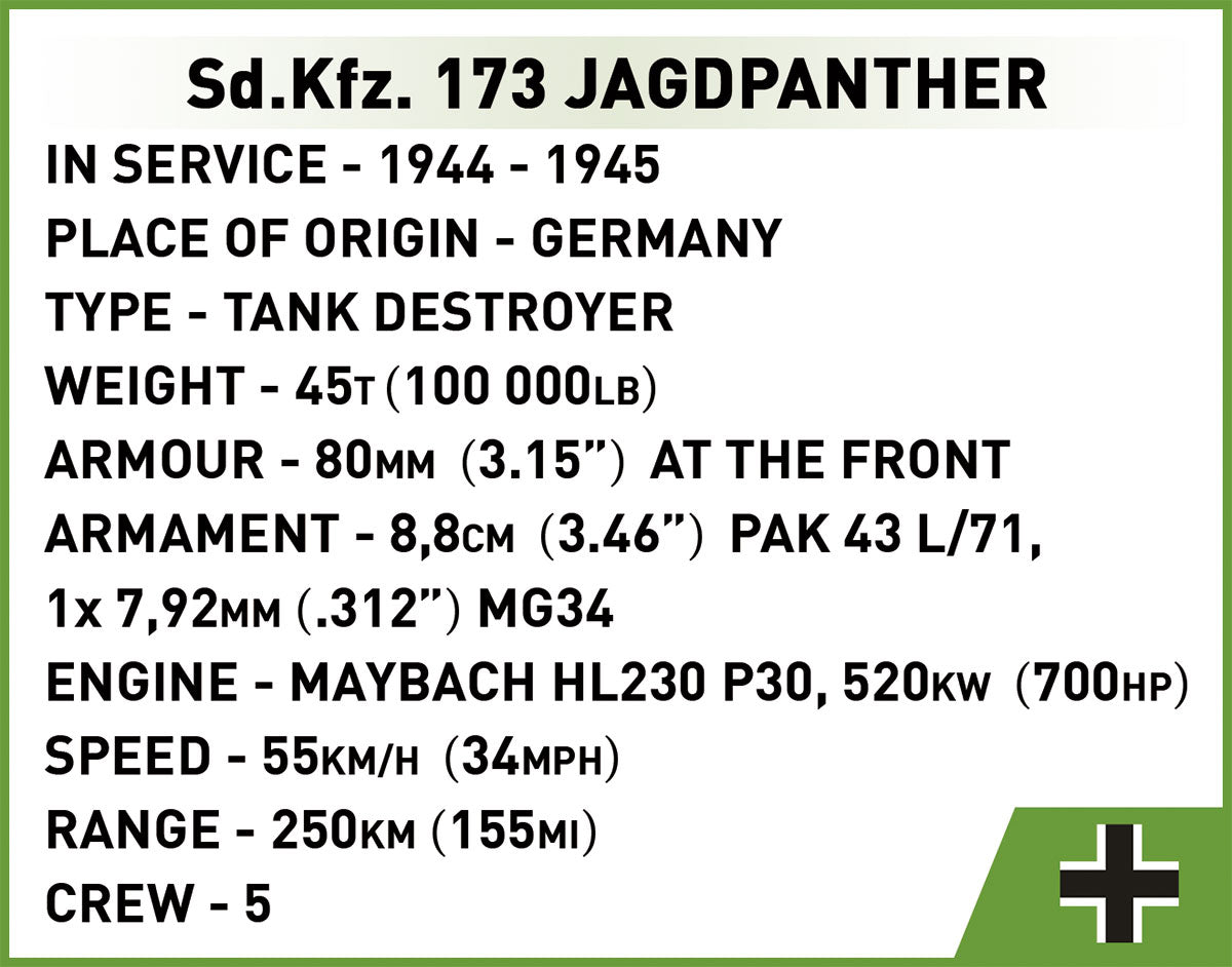 Cobi 2574 Jagdpanther (Sd.Kfz. 173)