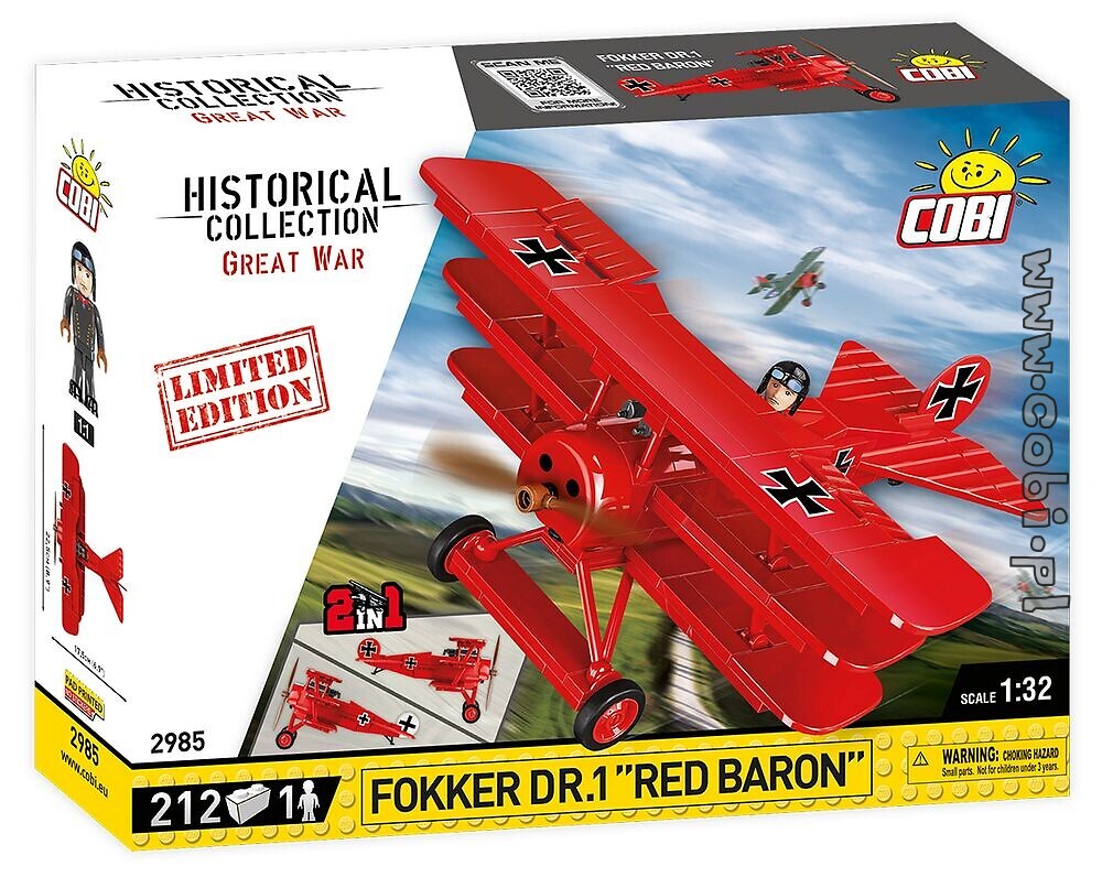 2985 Cobi 2985 Fokker Dr.1 Roter Baron Limited Edition