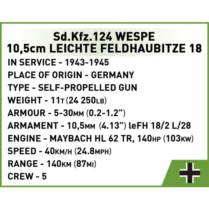 COBI 2598 D.KFZ.124 WESPE EXECUTIVE EDITION