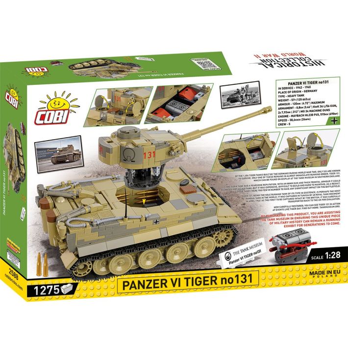 COBI 2588 Panzer VI Tiger I no131 The Tank Museum