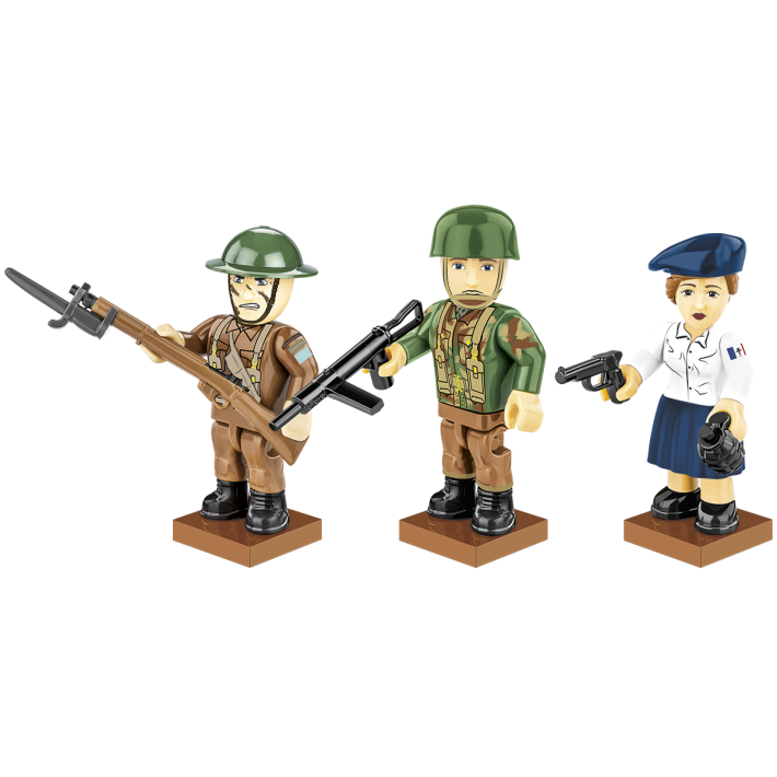 COBI 2055 JUNE 6, 1944 D-DAY ALLIES 3 figurines with accessories