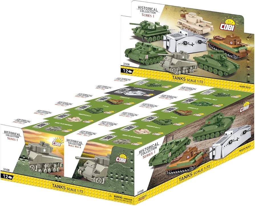 COBI 3108 CDU 12 pcs Tanks scale 1:72, Series I