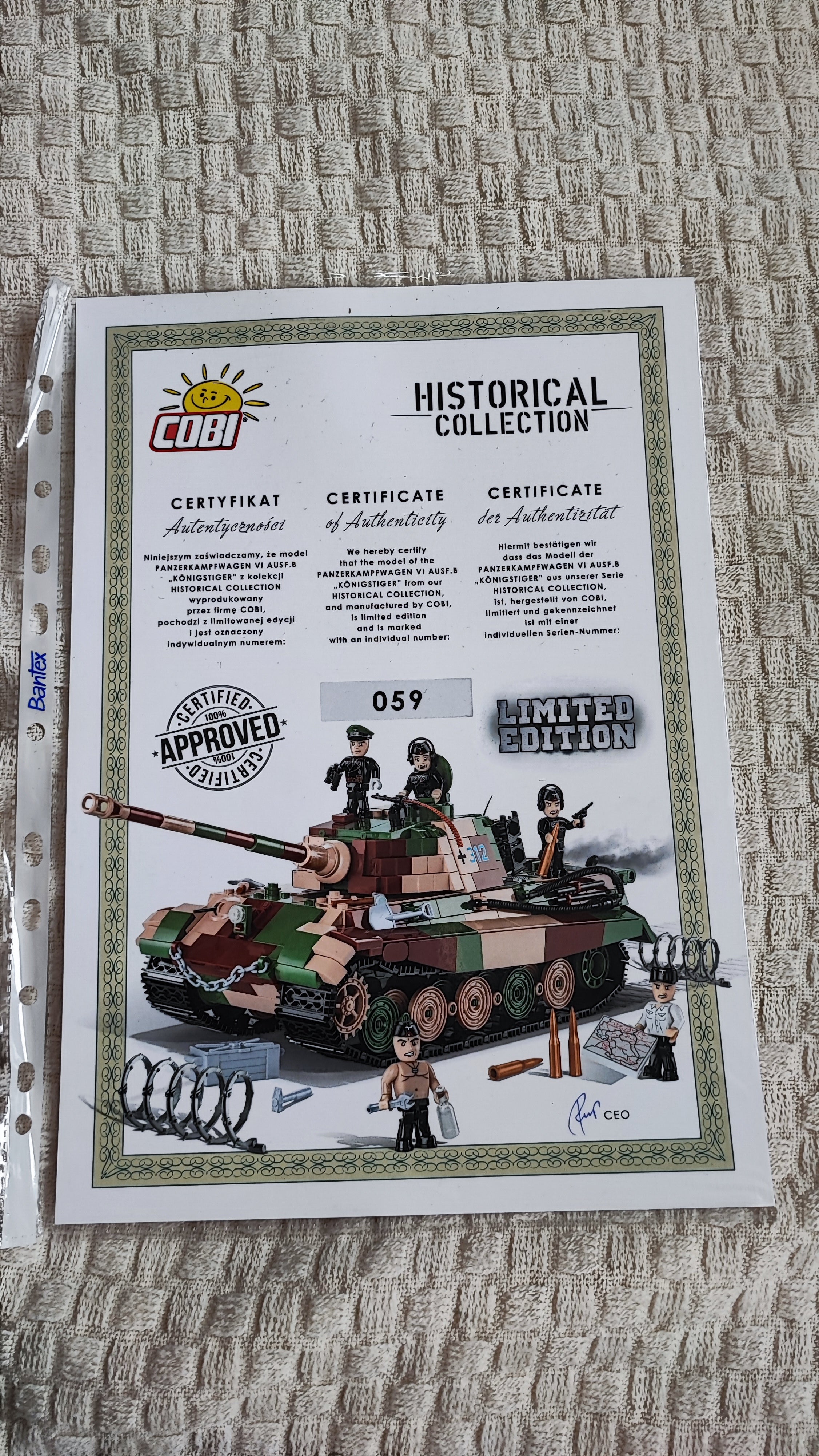 Cobi 2539 PzKpfw VI Ausf. B Königstiger - Limited Edition Nr. 059 gebraucht