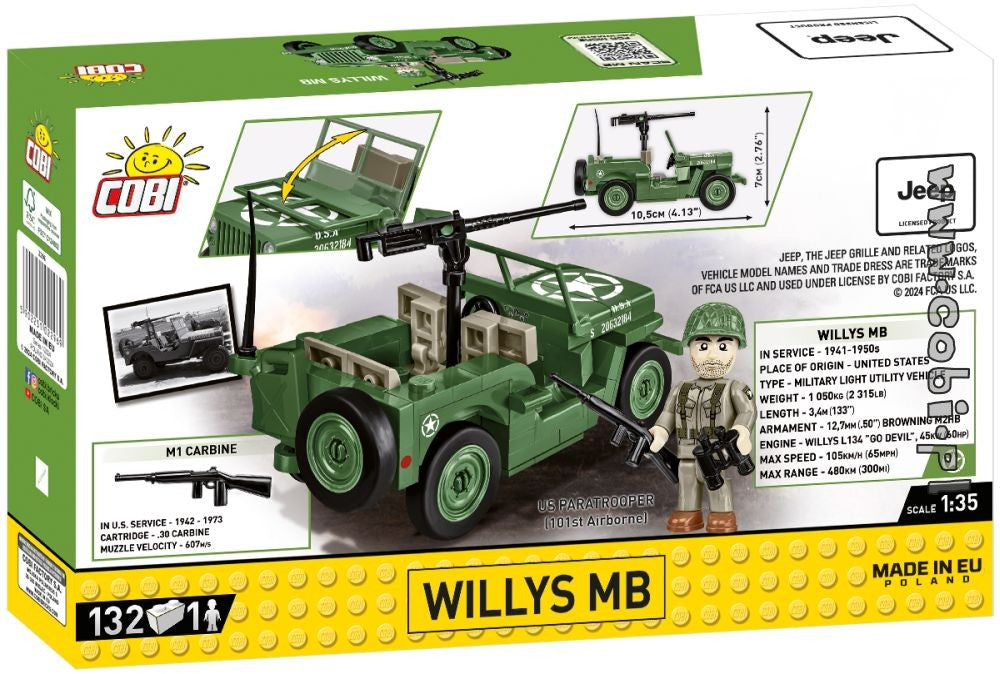 Cobi 2296 WILLYS MB & M2 Gun