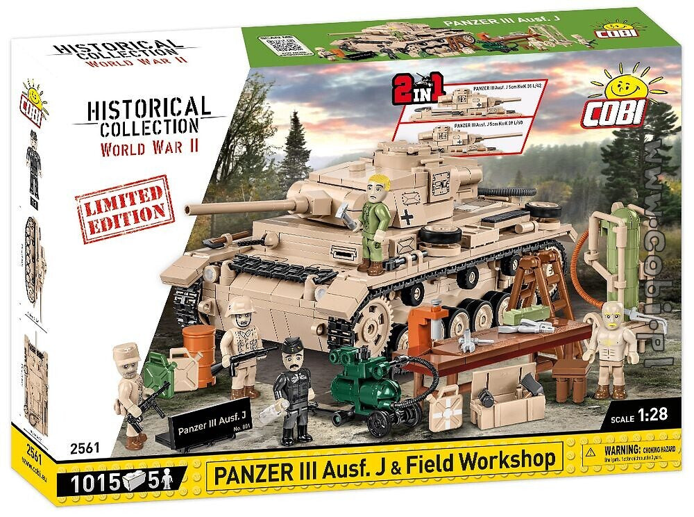 Cobi 2561 Panzer III Ausf.J &amp; Field Workshop Edición Limitada