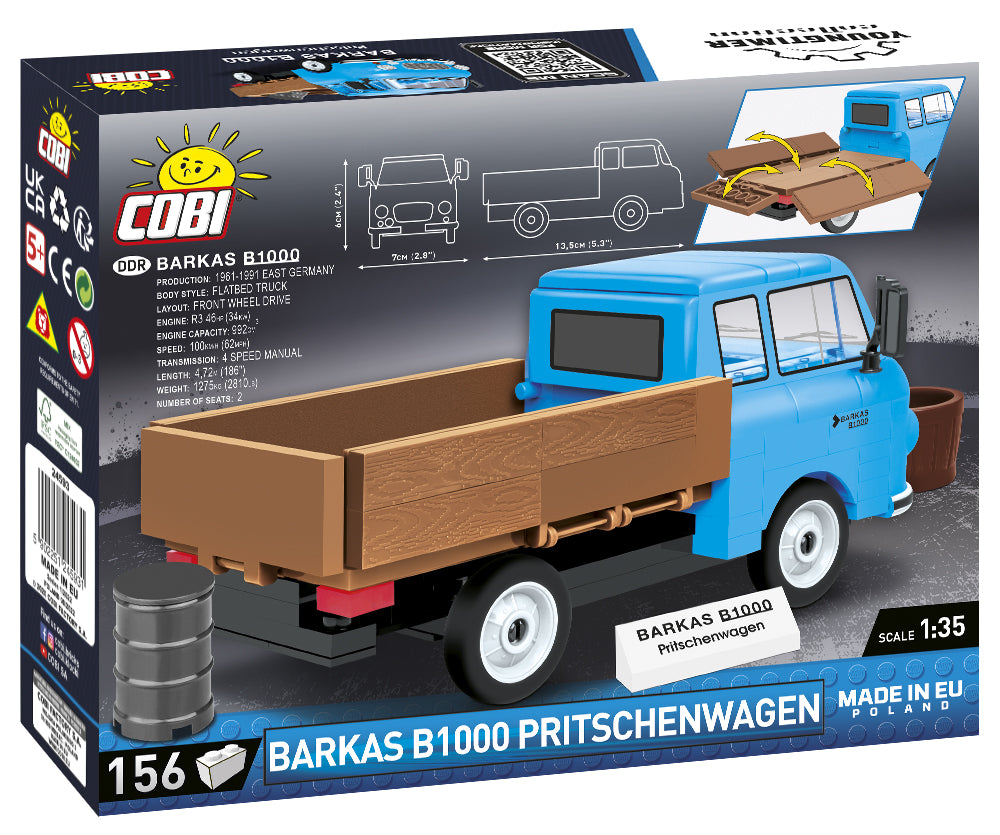 Camión plataforma Cobi 24593 Barkas B1000