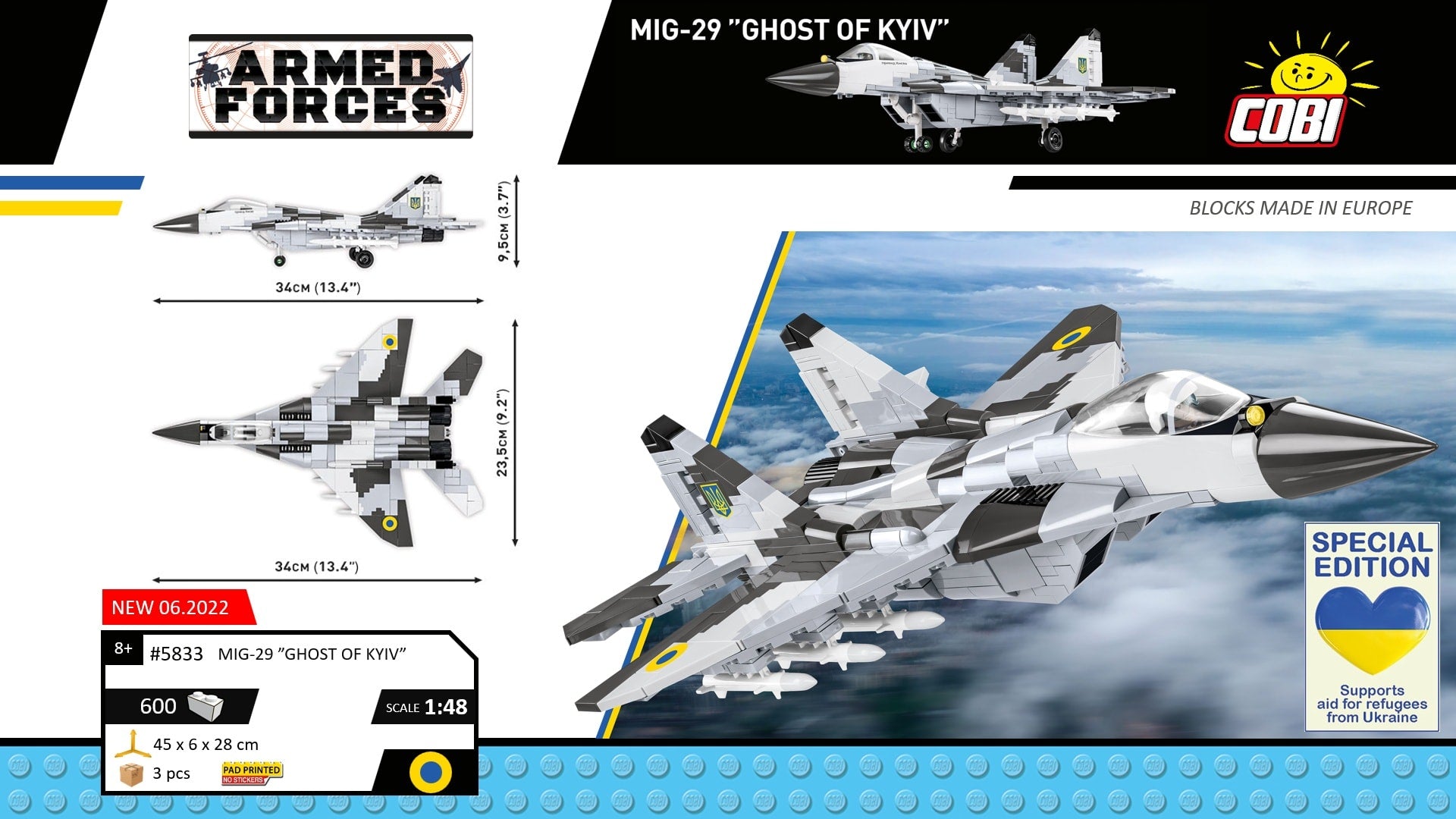 Cobi 5833 MiG-29 Fantasma de Kiev