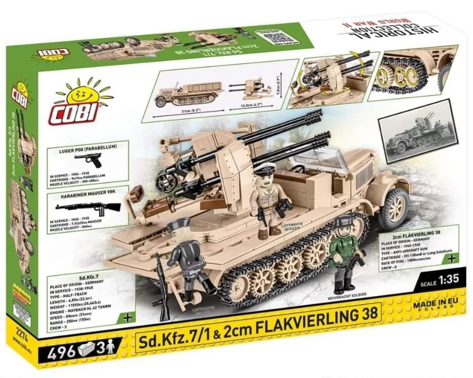 Cobi 2274 SD.KFZ.7/1 &amp; 2cm Flakvierling 38 Executive Edition