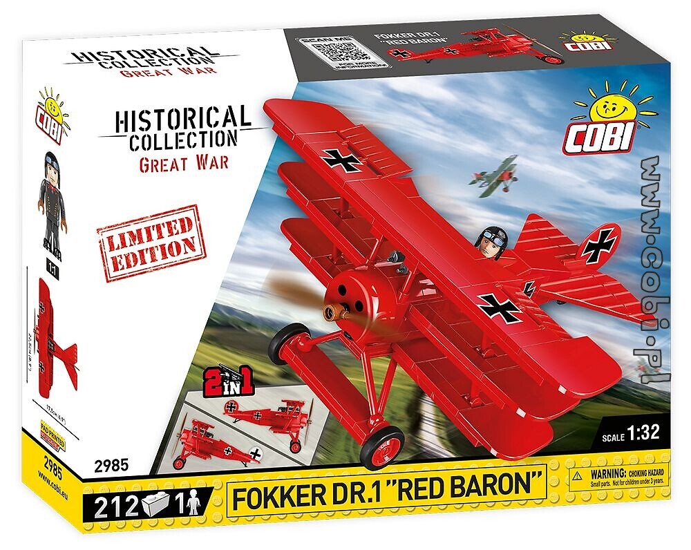 Cobi 2985 Fokker Dr.1 Red Baron Limited Edition