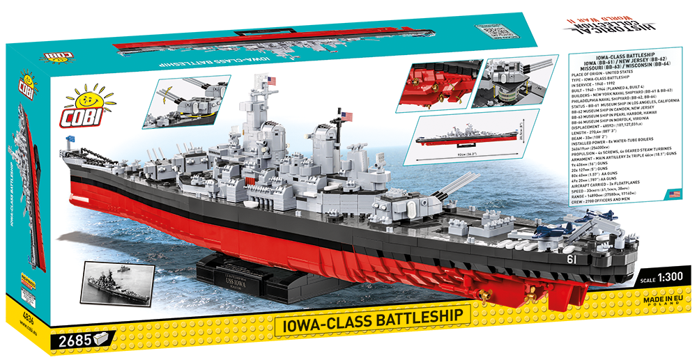 Cobi 4836 IOWA Class Battleship 4 in 1 Executive