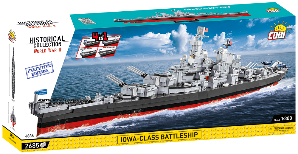 Cobi 4836 IOWA Class Battleship 4 in 1 Executive
