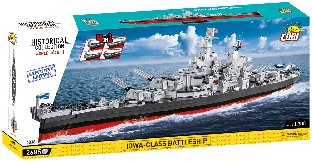 Cobi 4836 IOWA-Class Battleship 4 in 1 Executive