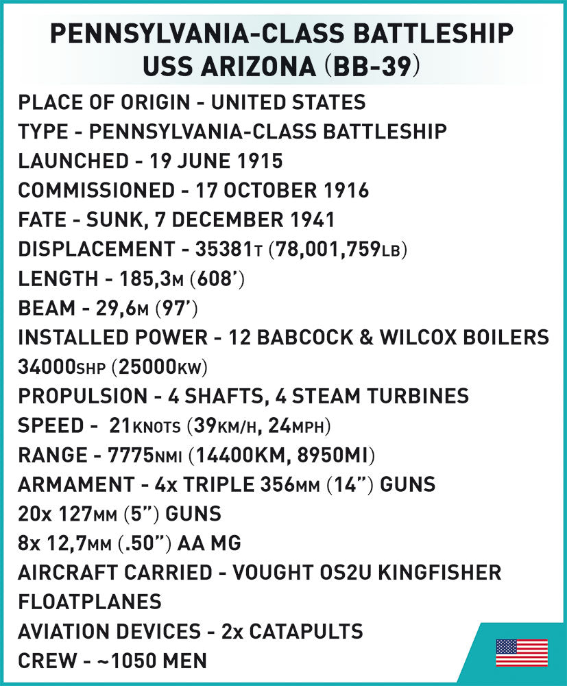 Cobi 4843 USS Arizona (BB-39)
