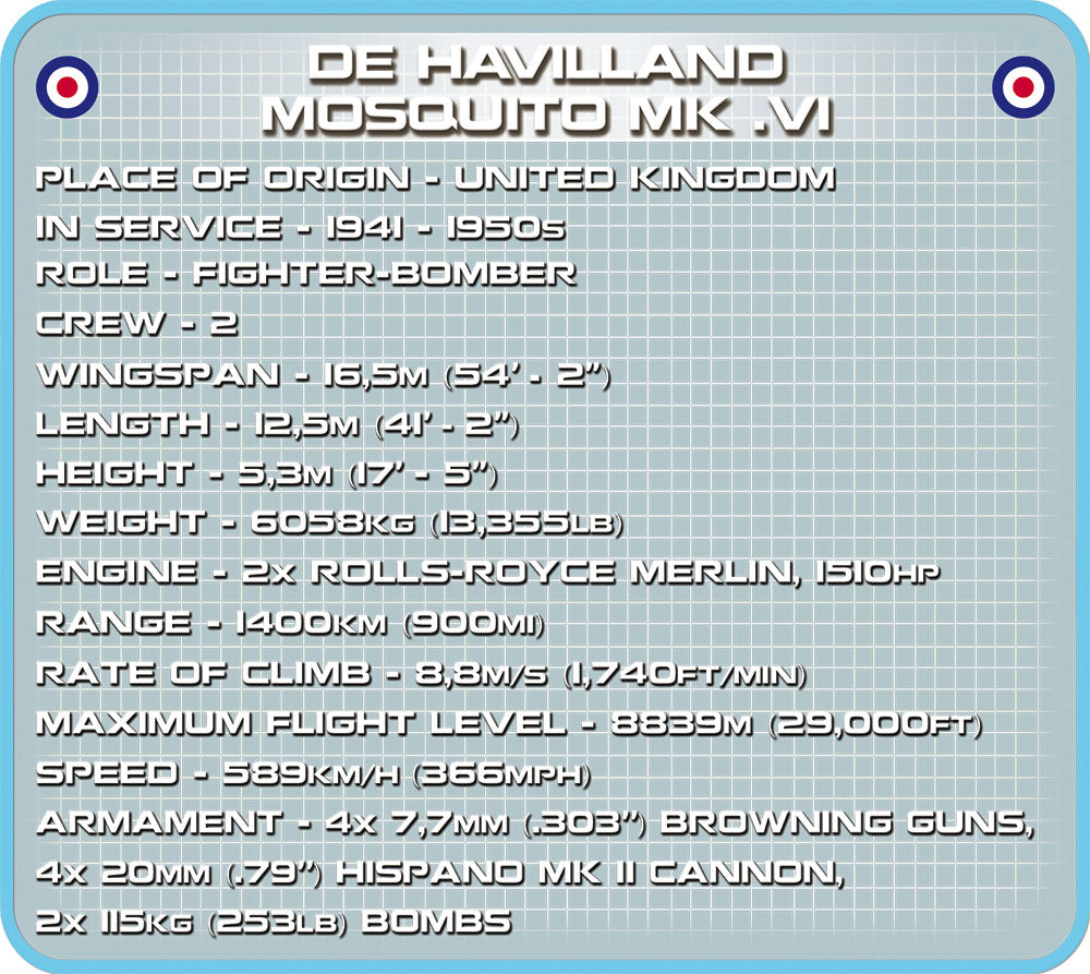 Cobi 5542 De Havilland Mosquito Mk.VI