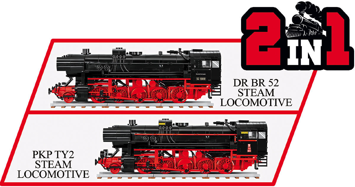 Cobi 6283 BR52 TY-2 Dampflokomotive 2 in 1