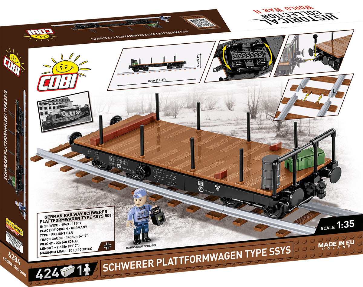 Cobi 6284 Deutsche Eisenbahn Schwerer Plattformwagen Typ SSY