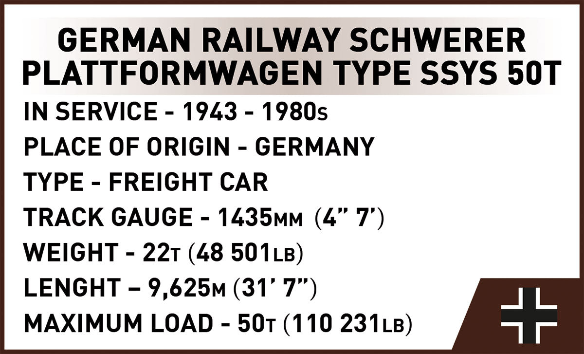 Cobi 6284 Deutsche Eisenbahn Schwerer Plattformwagen Typ SSY