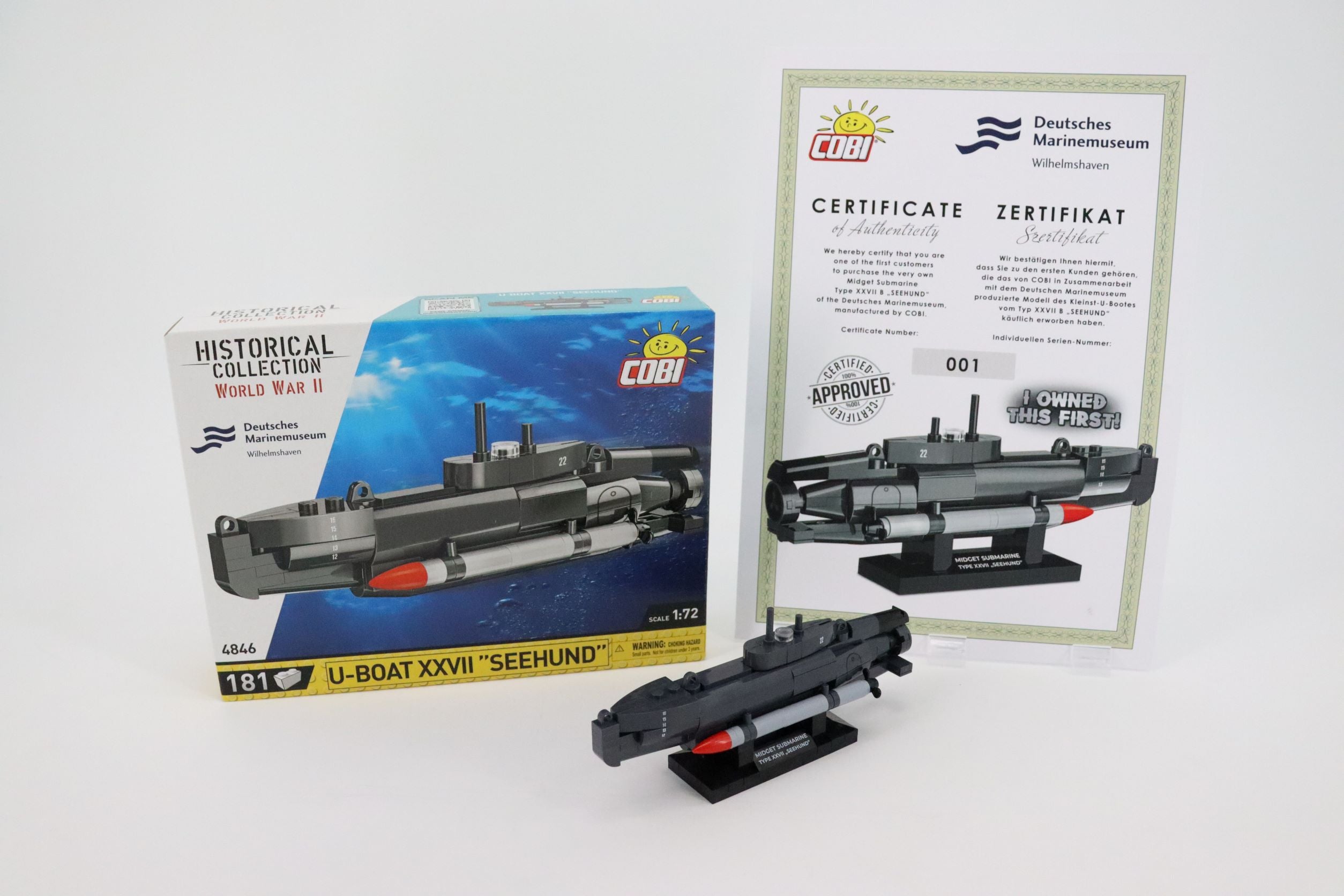 Cobi 4826A U-Boat XXVII Seehund LIMITED Edition No. 36