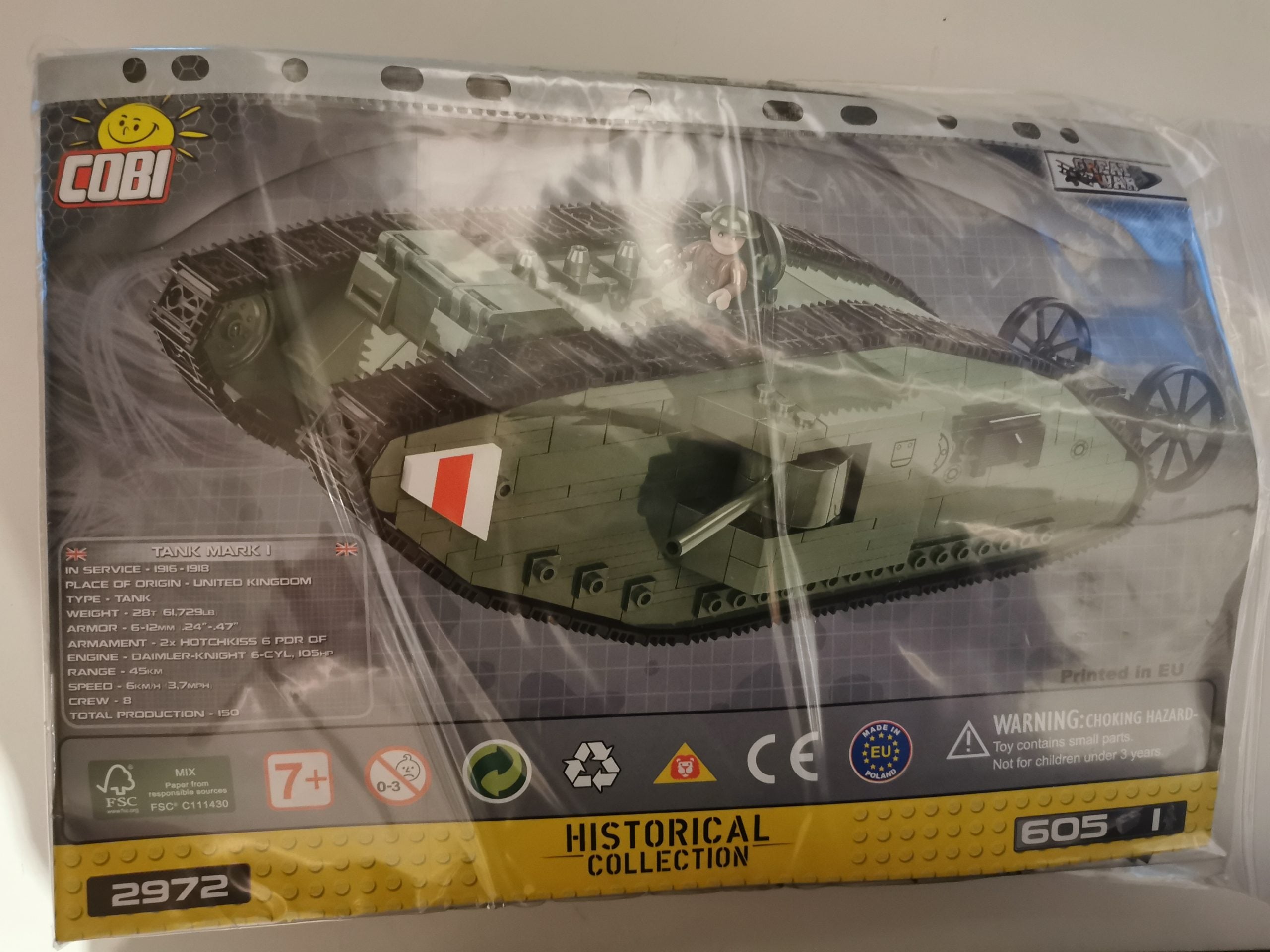Cobi 2972 ​​Tank Mark 1 used
