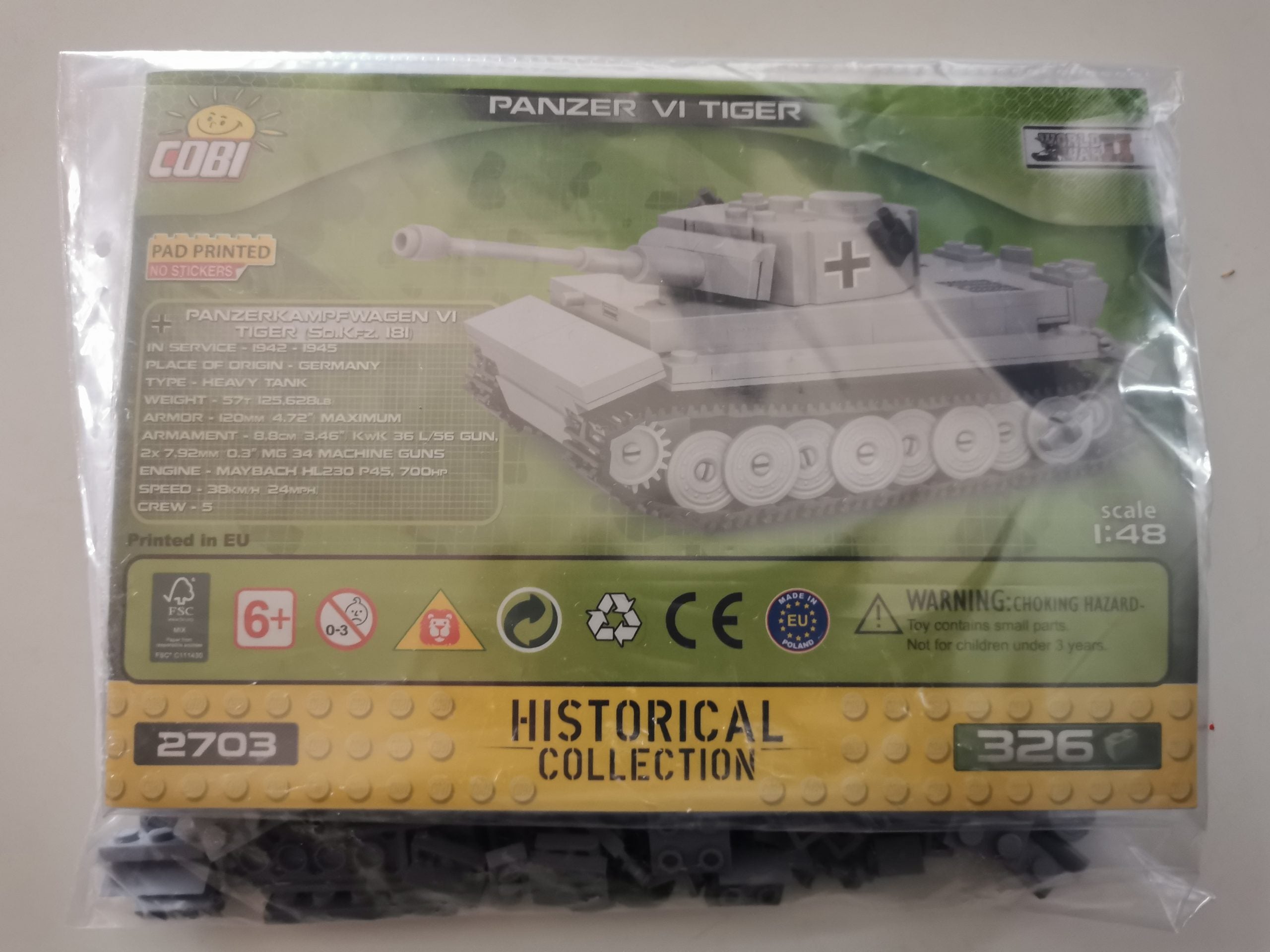 Cobi 2703 Panzer VI Tiger (1:48) usado
