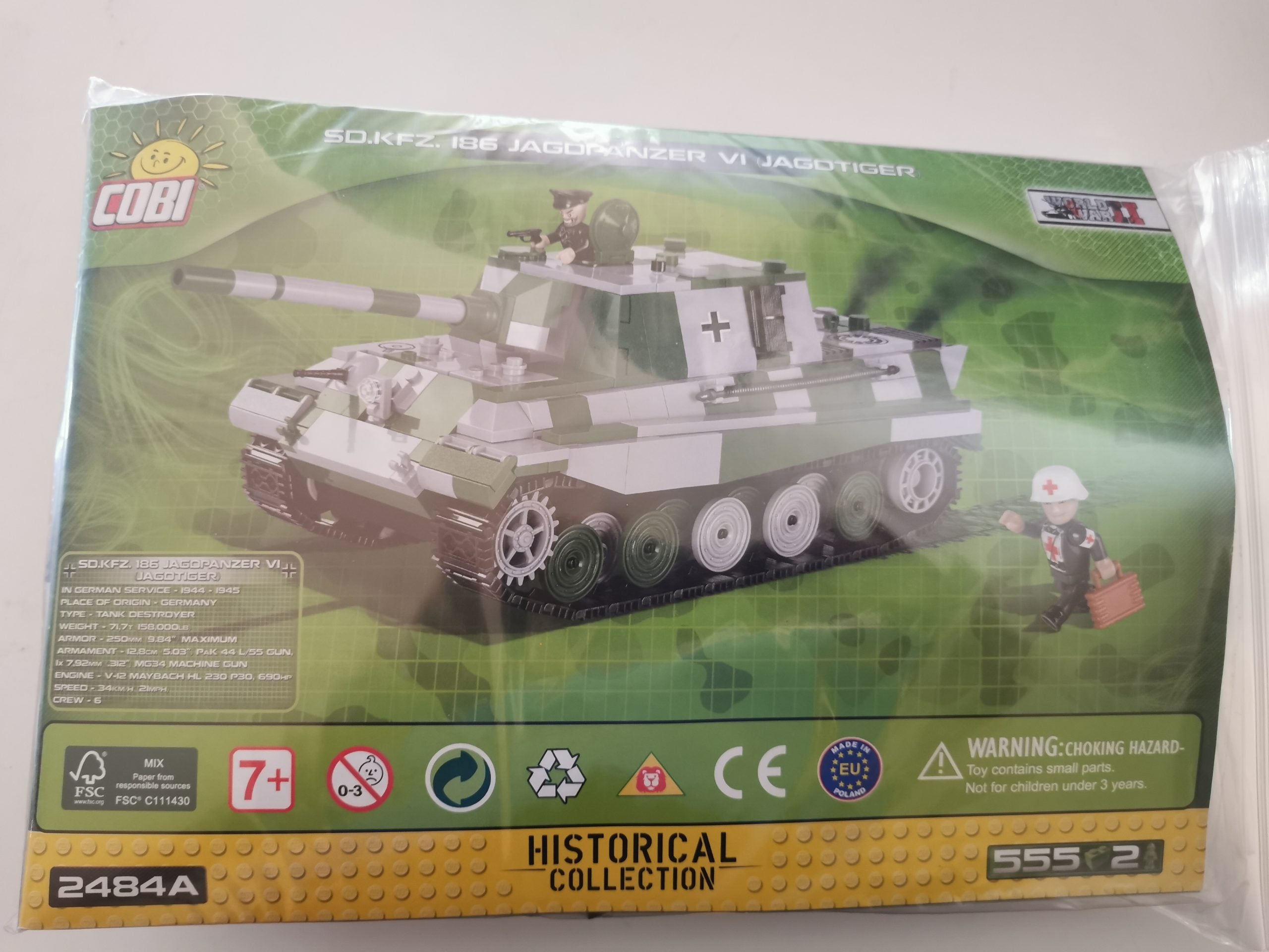 Cobi 2484A Sd.Kfz. 186 Jagdpanzer VI (Jagdtiger) used