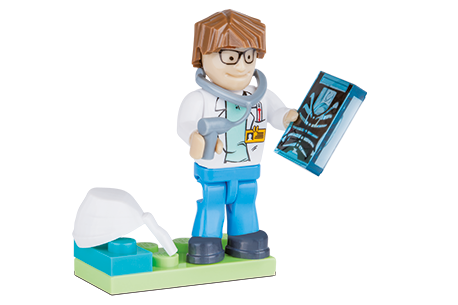 Cobi 1852 doctor figure with accessories