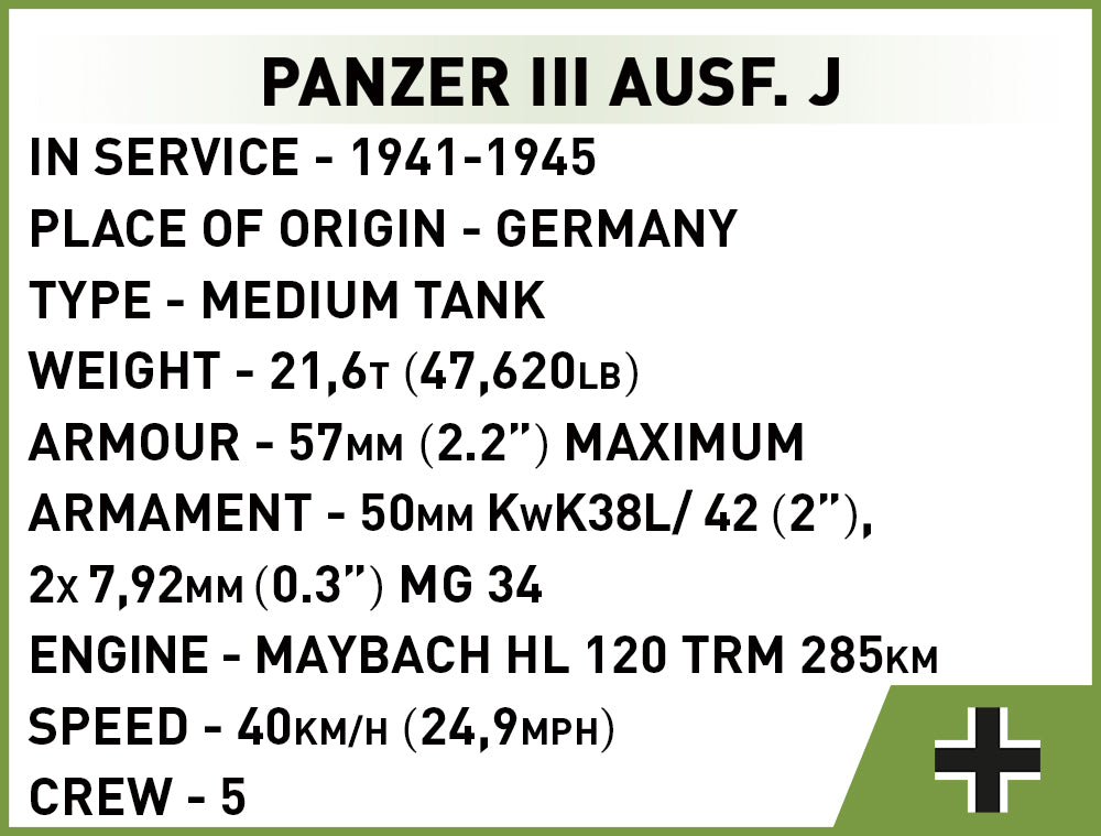 Cobi 2712 PANZER III Ausf.J (1:48)