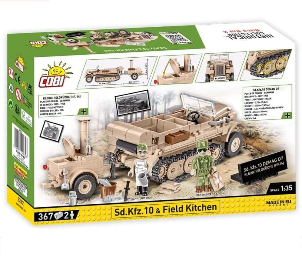 Cobi 2272 Sd.Kfz. 10 y edición ejecutiva de cocina de campo